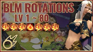 [EW Compatible!] Final Fantasy XIV | All BLM Rotations 1-80 | Munbalance