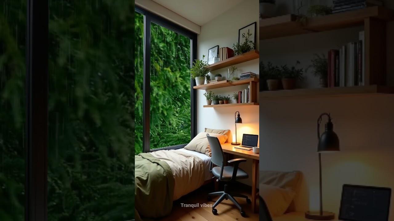 Cozy Bedroom Workspace with Rain Sounds 🌧️ | Ultimate Relaxing Study Room” 
