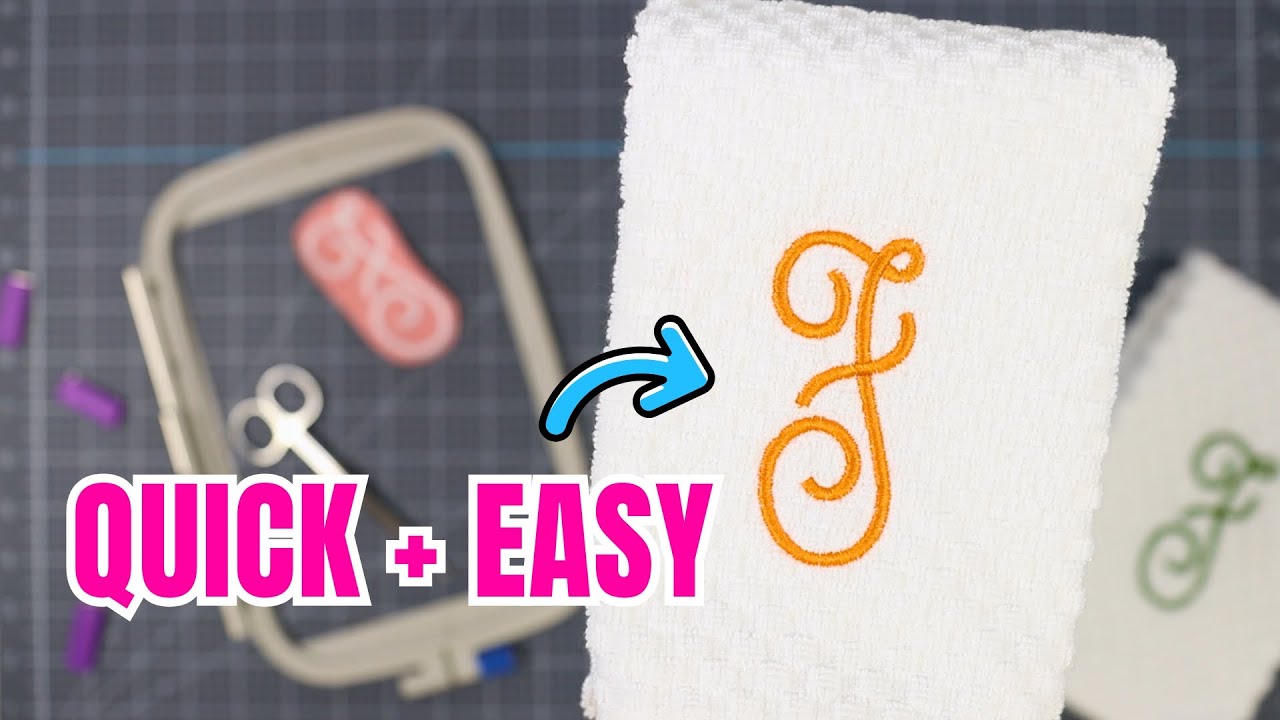 Как закрепить полотенца в пяльцах — ЛЕГКИЙ способ | Учебное пособие по вышивальной машине