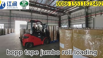 BOPP Tape Jumbo Roll loading  #BOPPTapeJumboRoll