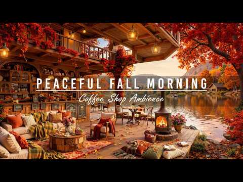 Warm June Jazz Music for Working, Great Mood 🍂 Peaceful Fall Morning at Cozy Coffee Shop Ambience