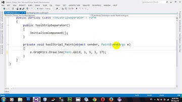 How to ToolStripSeparator Paint Event in C# NET 2012