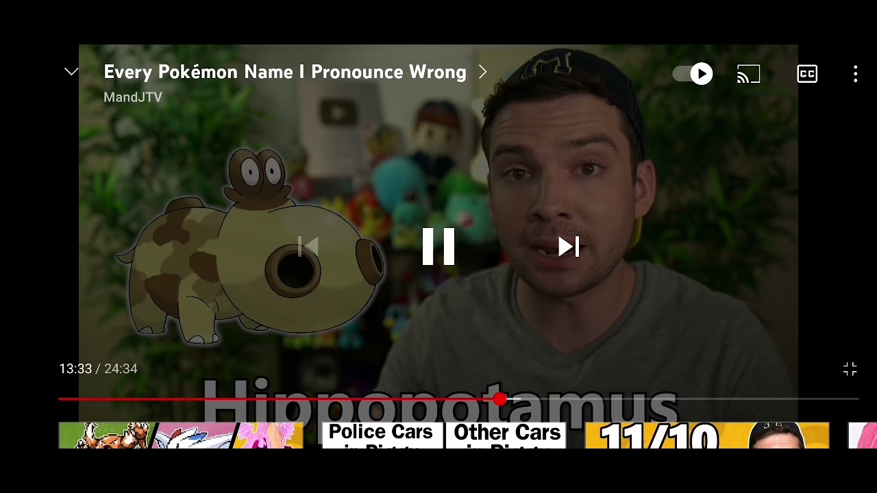 MandJTV raging at hippopotas pronounciation