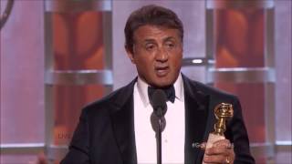 (Extended) Tearful Sylvester Stallone Wins FirstEver Golden Globe for CREED