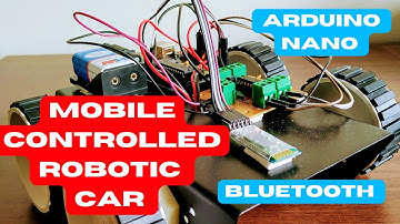 How to build📱➡️🚗 Mobile-Controlled Robotic Car using Arduino Nano & Bluetooth 🔗⚙️