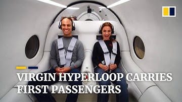 Virgin Hyperloop hypersonic train carries first passengers in US state of Nevada