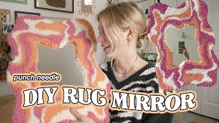 How to make a dreamy RUG MIRROR | Making the psychedelic mirror of my dreams | Aesthetic TikTok Rug