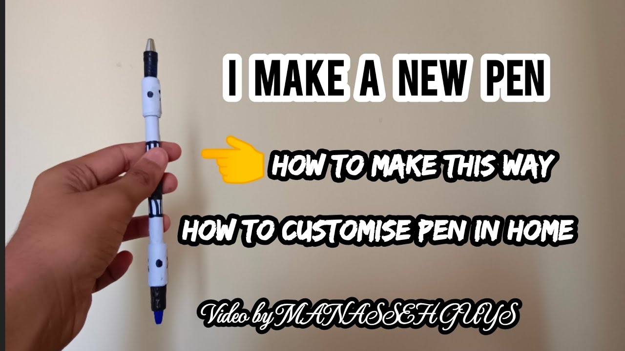 I customise a new pen for spinning in home only I make home make pen ...