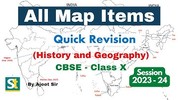 Class 10 Map Work - All Maps Revision in One Video - CBSE Social Science Exam 2023-24
