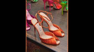 Orange High Heel Sandal In 2021