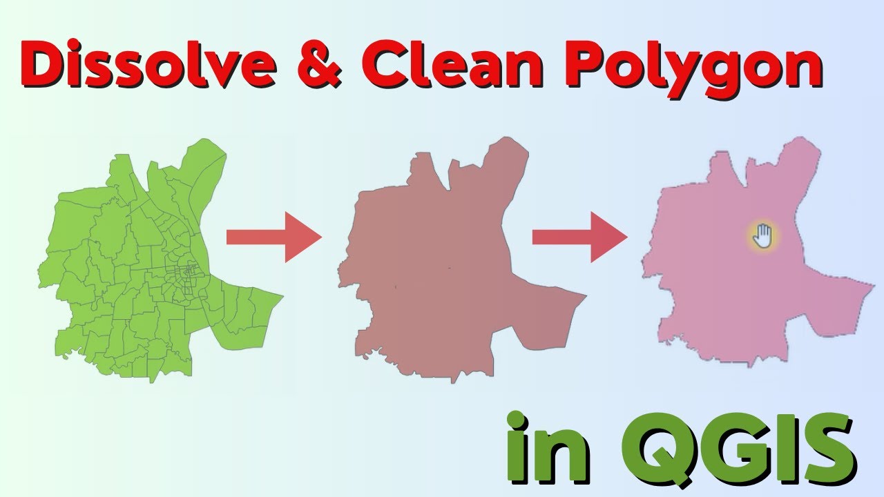 Merge Polygons into a Single Feature: Dissolve and Clean - YouTube