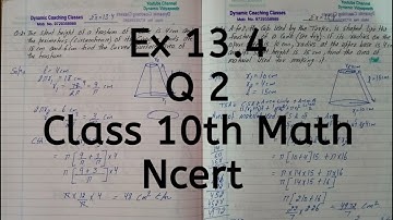 Ex 13.4, Q 2, Chapter 13, Surface Areas & Volumes, Class 10th Math