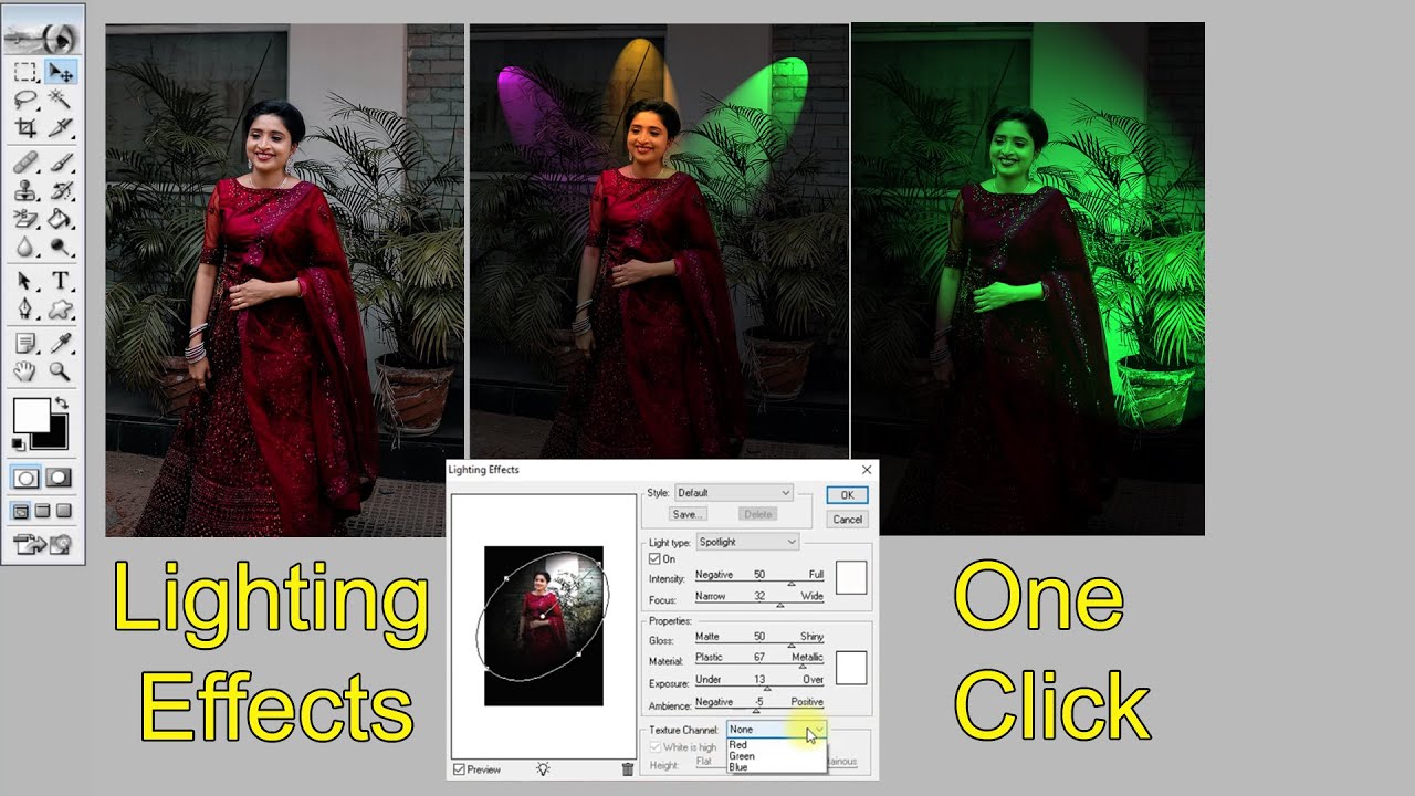 Creating Light फोटो पर Lighting Effects लगाए एक क्लिक में | How to create lighting ...