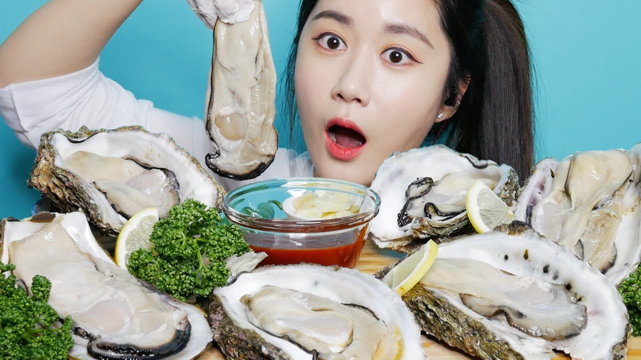SUB)ASMR 대왕 바위굴 먹방 Giant Oyster Real sound Mukbang