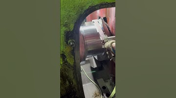 Final polishing of ship’s main engine crankshaft journal no.5 (MaK 9M32).#shorts #ship #engineering