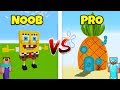 Minecraft Noob vs. Pro: SpongeBob House mod in Minecraft