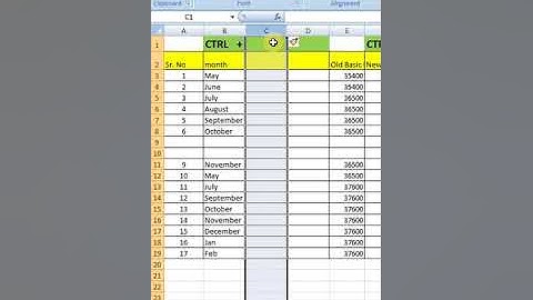 MS excel में row 🥺और column insert और delete करने की shortcut keys #excelshorts  #excelshortcutkeys