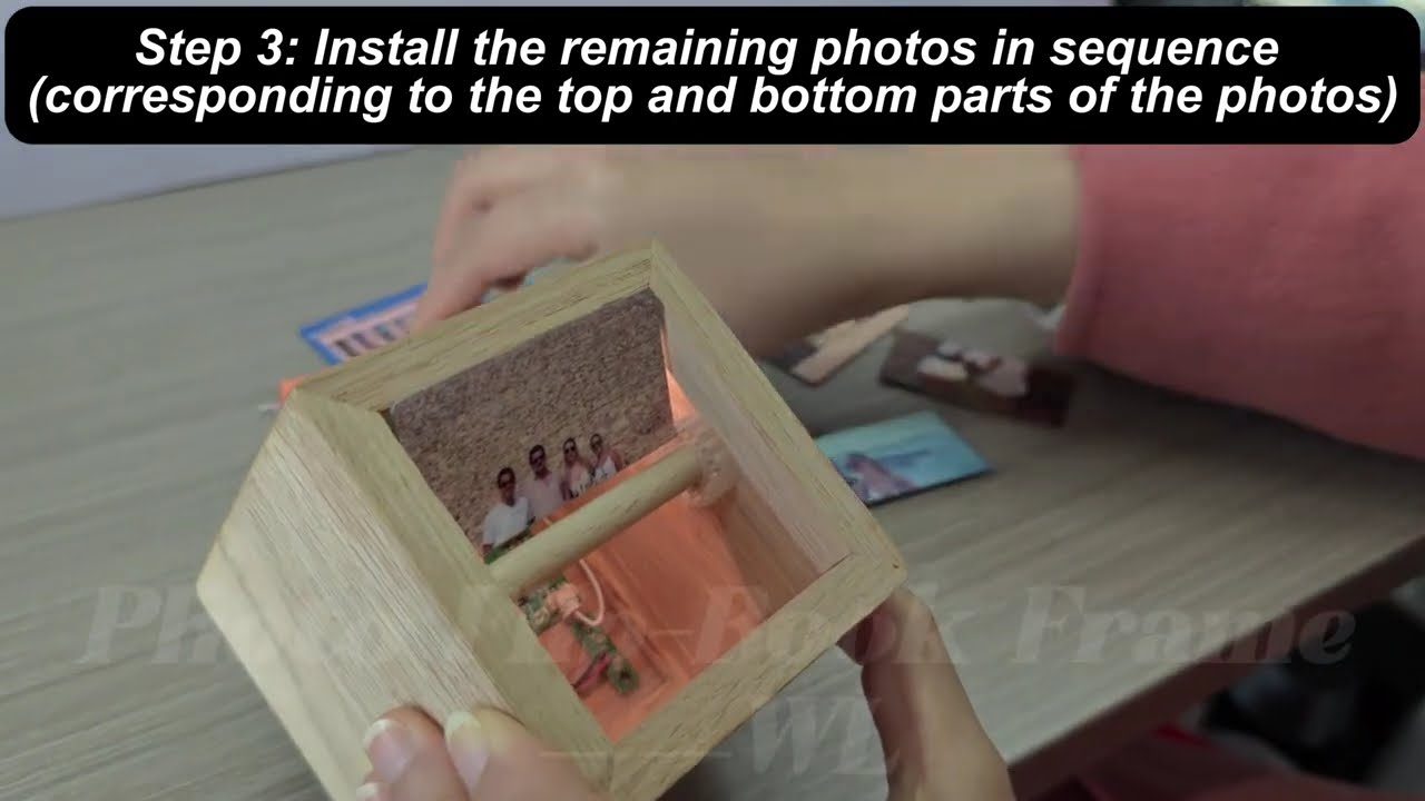 Fix Loose Photos in Hand Crank Photo Flip Book Frame｜3 Easy Steps to Restore Retro Charm!