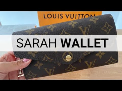 Unboxing + Review: Louis Vuitton Sarah Wallet♥  Louis vuitton sarah wallet,  Louis vuitton, Wallet