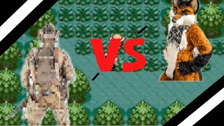 Soldier VS Furry Pokemon Battle