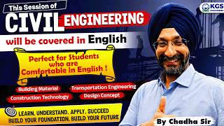 Civil Engineering in English for SSC JE & State JE 2026 | Complete Foundation Batch | by Chadha Sir