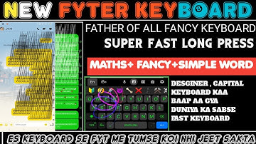 JUNGLE FYTER KEYBOARD| NEW 💥MATHS FANCY LONG🔥 PRESS KEYBOARD 2022