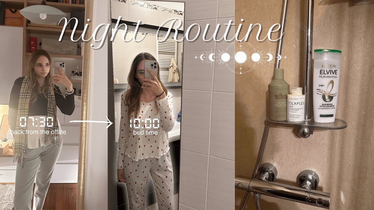 NIGHT ROUTINE - tornare a casa dal lavoro e prepararsi per la notte 💤🧖‍♀️🫖✨🌙
