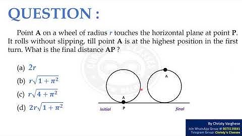 A question on a rolling wheel  | CSIR-NET JUNE 2019 | General Aptitude | July Mary Mathew