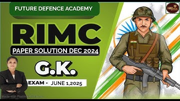 RIMC PAPER SOLUTION DEC 2024-GK #rimc#jnvst #defenceexam #AISSEE#GeneralKnowledge#GKQuiz#YouTubeLive
