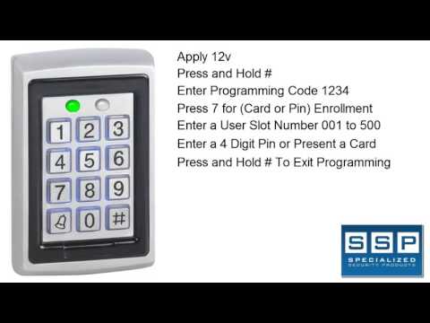 DG500 Keypad Add and Remove Users