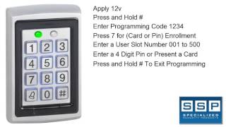 DG500 Keypad Add and Remove Users