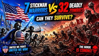 7 Stickman Heroes vs 32 Zombies – Ultimate Survival Battle! screenshot 4
