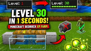 The Fastest XP Farm in Minecraft Bedrock (Level 30 Instantly)😳