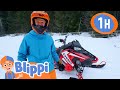 Blippi&#39;s Red Snowmobile CRASH | Blippi | Cartoons for Kids - Explore With Me!