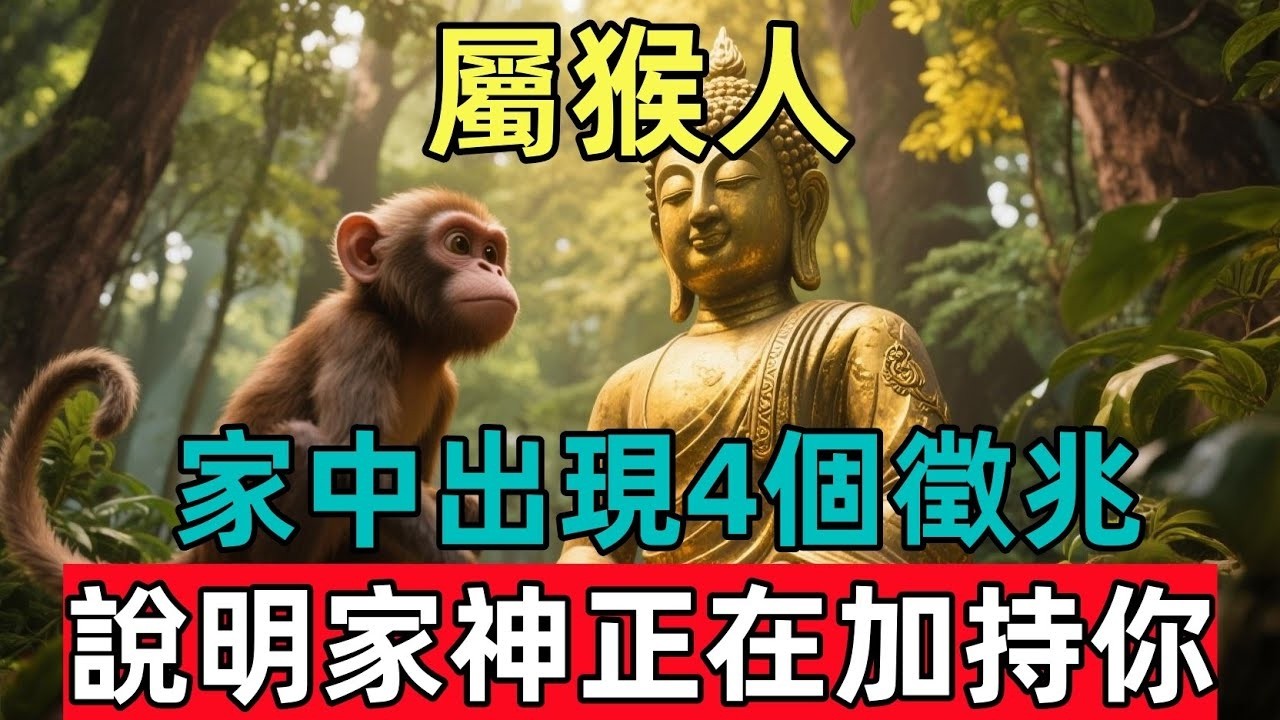 1956屬猴人，家中出現4個徵兆，說明家神正在加持你，一個家越積越富的秘密！#佛约#生肖#财运 #佛學 #佛陀 #佛法 #佛教 #修行#生肖运势#属相运势#monkey #情感