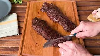 Sterling Silver Beef Hanger Steak with Tiger Tear Flavor