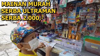 Beli Mainan Murah Lagi Serba Ultraman Serba 2.000 an di Pedagang Keliling Langganan Azufi