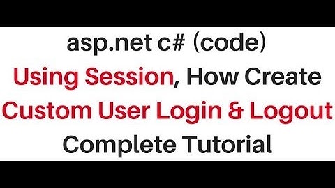 asp.net session user login logout c# code