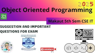 💻 OOP Important Questions 2025 | B.Tech CSE IT 5th Sem MAKAUT | Exam Suggestion & Key Topics