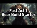 POE 2 - Act 1 Furious Slam Bear Build in 3 Minutes - Boss Showcase/Build