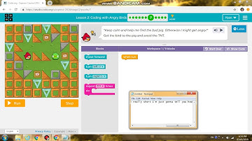Lesson 2 #7 Coding with angry birds Express Course 2018
