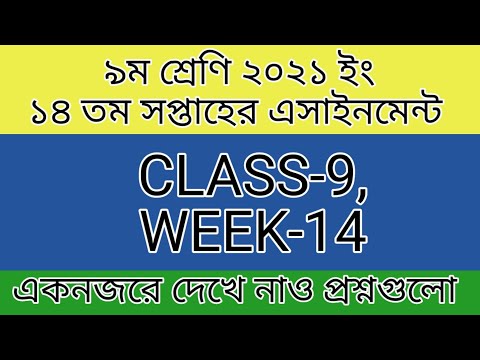 Class 9, Week 14 Assignment