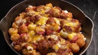 Tater Tot-Hot Dog Casserole #shortvideo by Just Cooking with the Guys 994 views 1 year ago 34 seconds