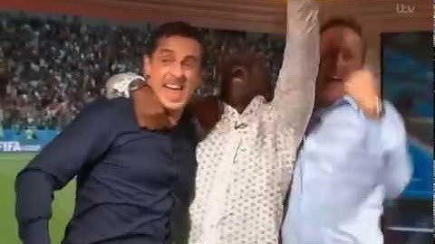 gareth southgate , gary neville and ian wright reaction after england victory