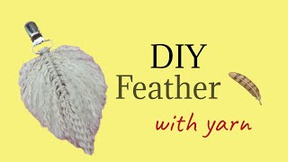 DIY Feather Keychain with Yarn | Feather 🪶  Keychain