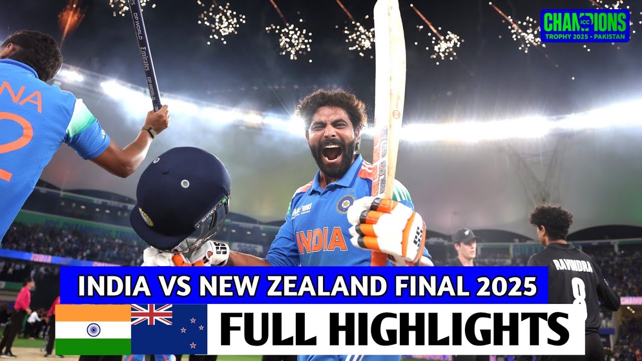 India vs New Zealand Champion Trophy 2025 Final Highlights| ind vs nz ...