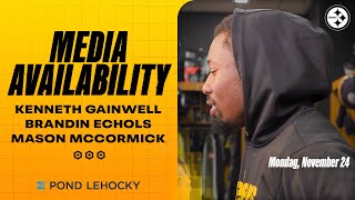 Kenneth Gainwell, Brandin Echols, Mason McCormick Media Availability (Nov. 24) | Pittsburgh Steelers
