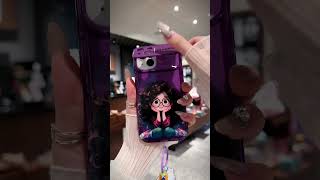 Cartoon Geek Girl Mirror Case With Charm Peeperly