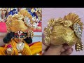 Golden gota ribbon pagdi and base for laddu gopal | daily wear