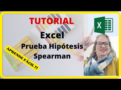 👉 Cómo hacer Prueba de hipótesis de SPEARMAN en 3 minutos en EXCEL